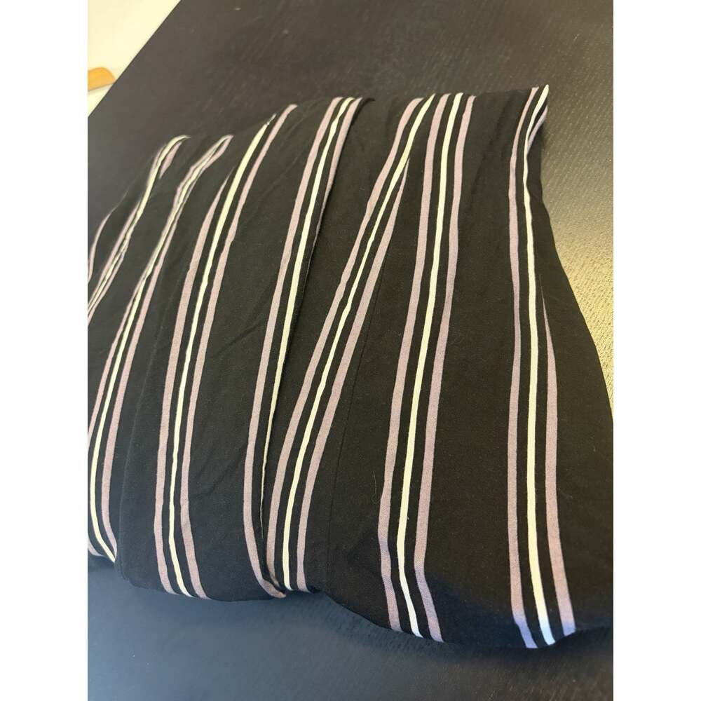 Torrid Striped Open Front Challis Maxi Kimono Duster 1X Black Lavender - Picture 7 of 7